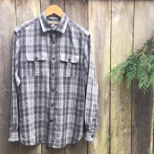 Banana Republic Heritage Gray Plaid Button Down